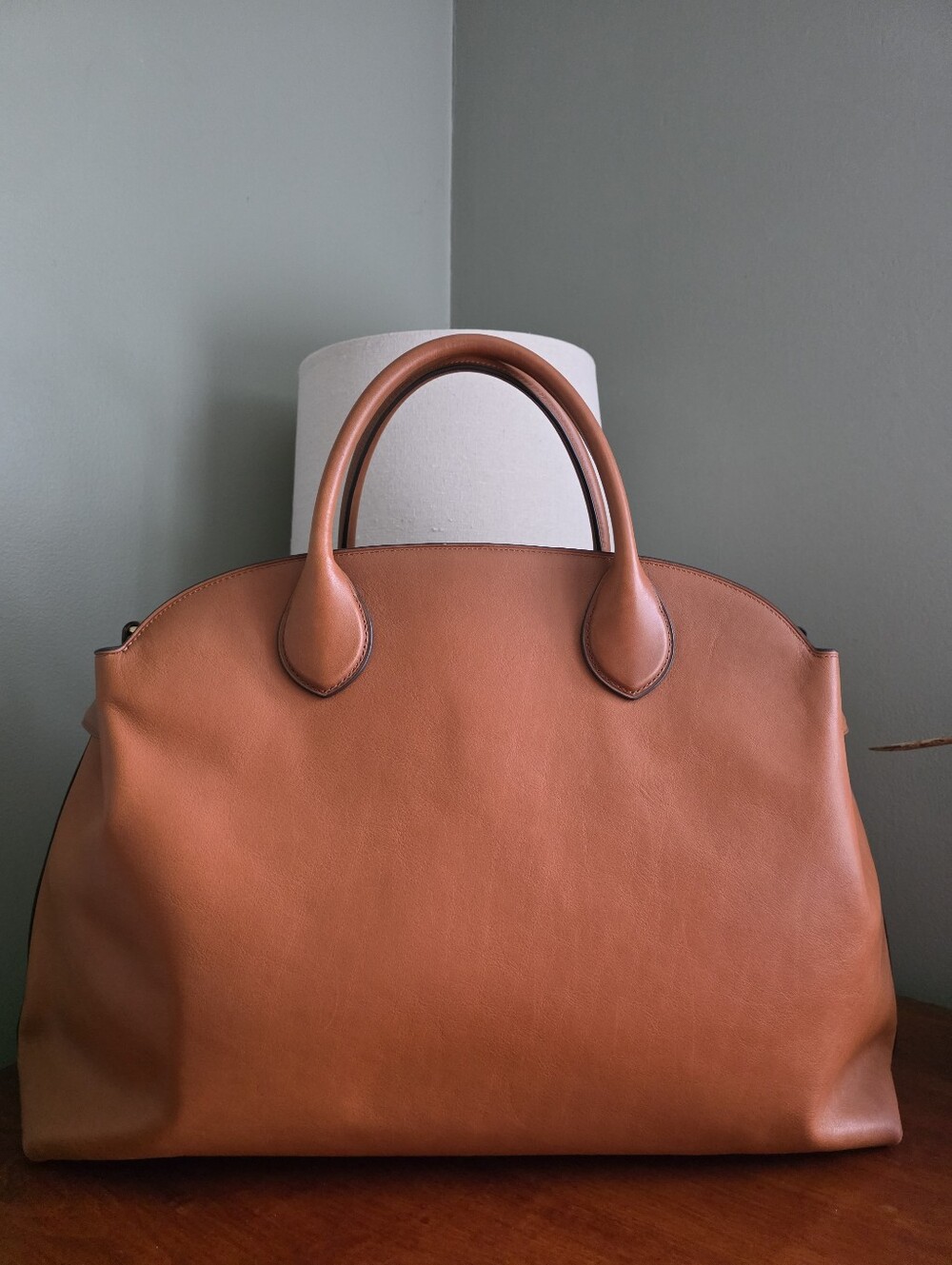 Coach CW617 Soft Empire Carryall 48 Toffee Full Grain Leather Satchel Bag - Picture 4 of 16
